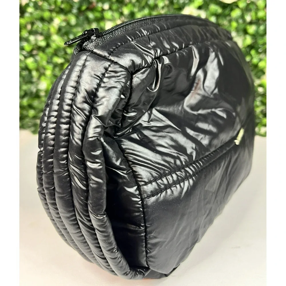 Anorak Quilted Black Cosmetic Makeup Bag 8